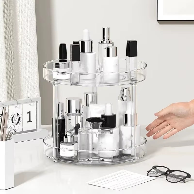 1Pc/Kitchen Rack Transparent Rotating Storage Rack Spice Storage Condiment Storage Multi-Layer Storage Turntable Storage Rack