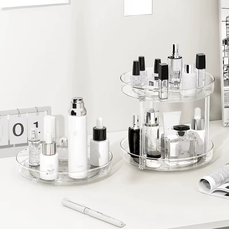 1Pc/Kitchen Rack Transparent Rotating Storage Rack Spice Storage Condiment Storage Multi-Layer Storage Turntable Storage Rack