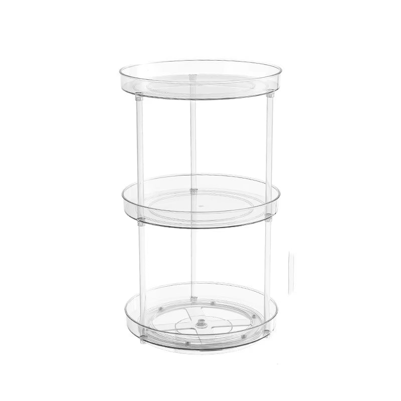 1Pc/Kitchen Rack Transparent Rotating Storage Rack Spice Storage Condiment Storage Multi-Layer Storage Turntable Storage Rack