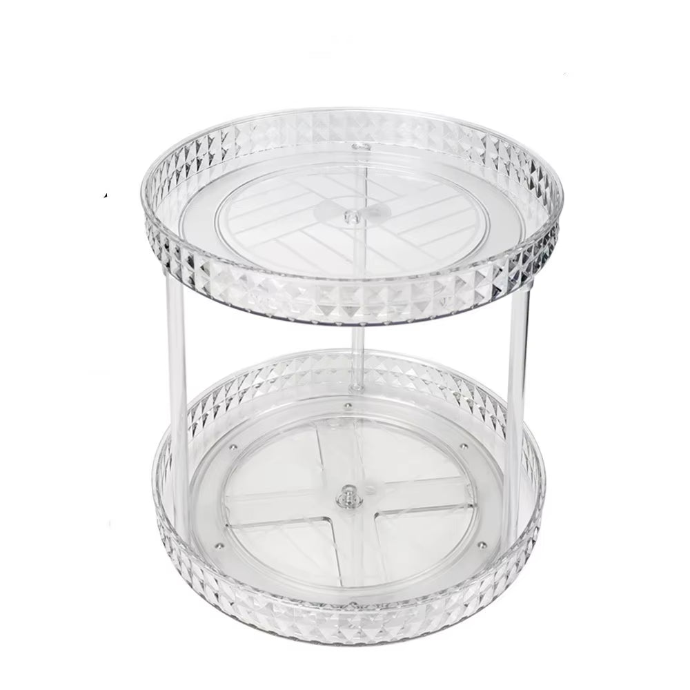 1Pc/Kitchen Rack Transparent Rotating Storage Rack Spice Storage Condiment Storage Multi-Layer Storage Turntable Storage Rack