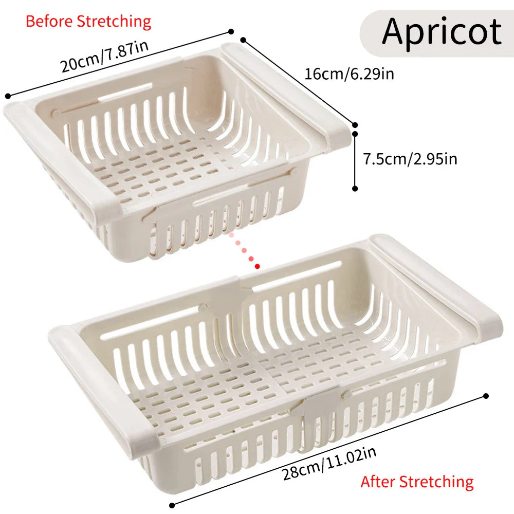Fridge Organizer Box Multifunctional Refrigerator Preservation Pull-Out Type Classification Shelf Fresh Divider Layer Shelf
